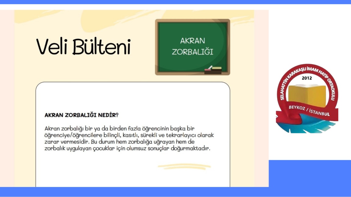 Veli Bülteni Akran Zorbalığı
